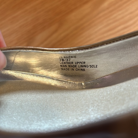 Jessica Simpson Barbie High Heel Shoes, Black and Gold Ombré, Size 7/37 - Picture 8 of 8